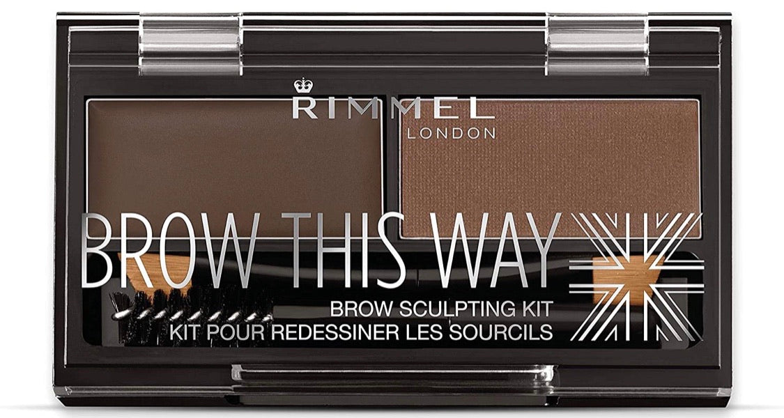 Rimmel London Brow This Way Eyebrow Sculpting Kit, Dark Brown